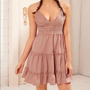 ROMWE PINK LACE DRESS
